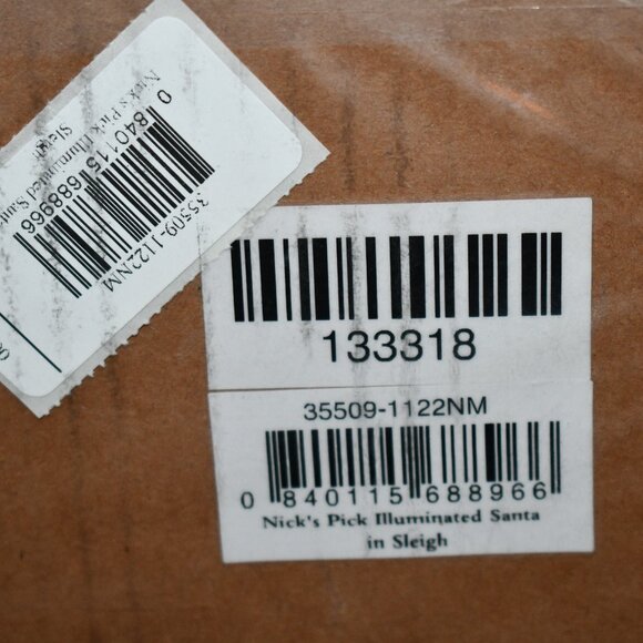 MacKenzie-Childs Nick's Pick Illuminated Santa in Sleigh Décor #35509-1122NM - Picture 6 of 7